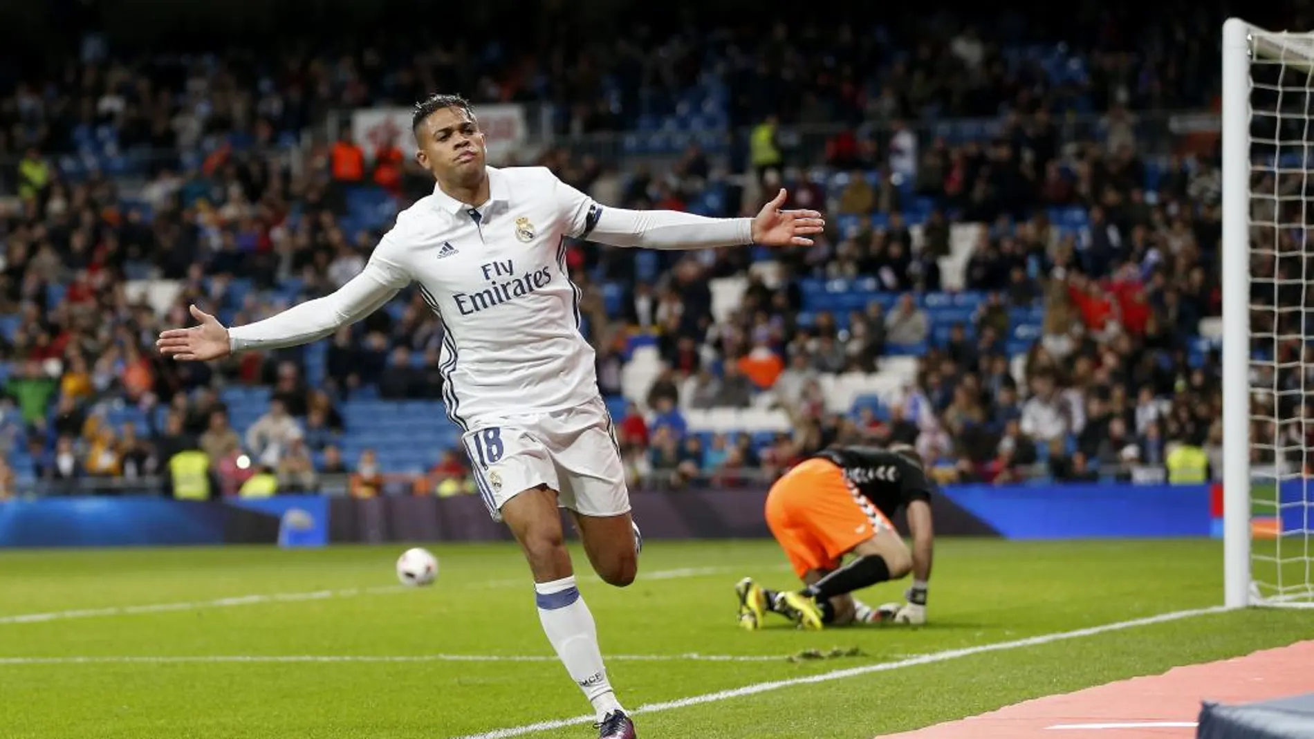 Mariano Díaz con el Real Madrid.