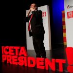 Miquel Iceta , en el mitin de fin de campaña