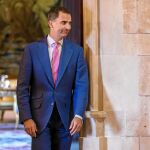 Don Felipe, durante las audiencias a las autoridades baleares el pasado agosto en el Palacio de la Almudaina