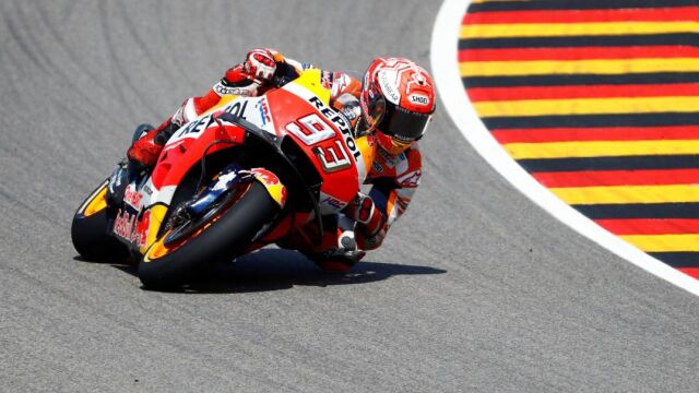 Marc Márquez durante la carrera de hoy, disputada en Alemania/ Reuters