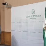 Susana Díaz, ayer, en el Palacio de San Telmo, tras el Consejo de Gobierno