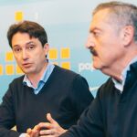 El presidente provincial del PP, Vicente Betoret, junto al secretario general Vicente Ferrer