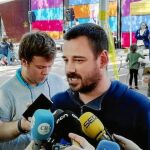 El portavoz del Secretariado de la CUP, Lluc Salellas, ayer en Palamós (Girona)