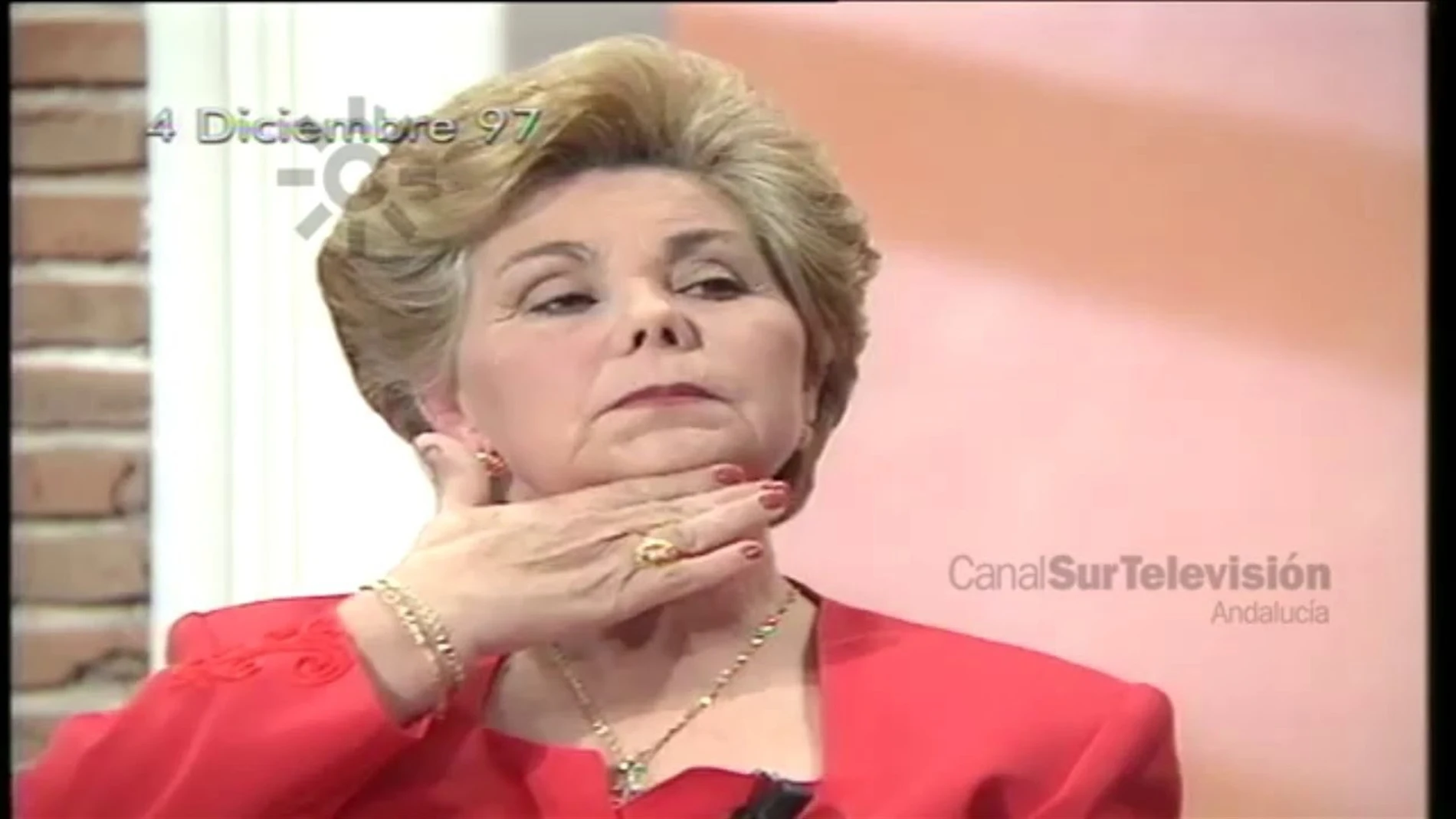 Ana Orantes, en la entrevista en al que denunció públicamente los malos tratos que había sufrido / Foto: Europa Press