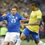 Italia y Brasil igualaron