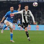 Ronaldo, con la Juve, frente al Nápoles