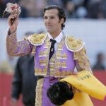 David Mora, tras cortar la oreja al quinto de la tarde