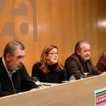 Mayte Martín durante la reunión del Consejo de Alcaldes, momentos antes del abandono de varios ediles socialistas