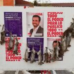 Imagen posteada por Alberto Garzón en la que denuncia el acto