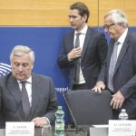 El canciller austriaco, Sebastian Kurz, antes de pronunciar ayer su discurso ante el Pleno del Parlamento Europeo en Estrasburgo / Ap