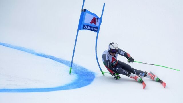 El noruego Henrik Kristoffersen durante la prueba en la que se ha proclamado vencedor