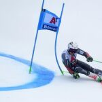 El noruego Henrik Kristoffersen durante la prueba en la que se ha proclamado vencedor