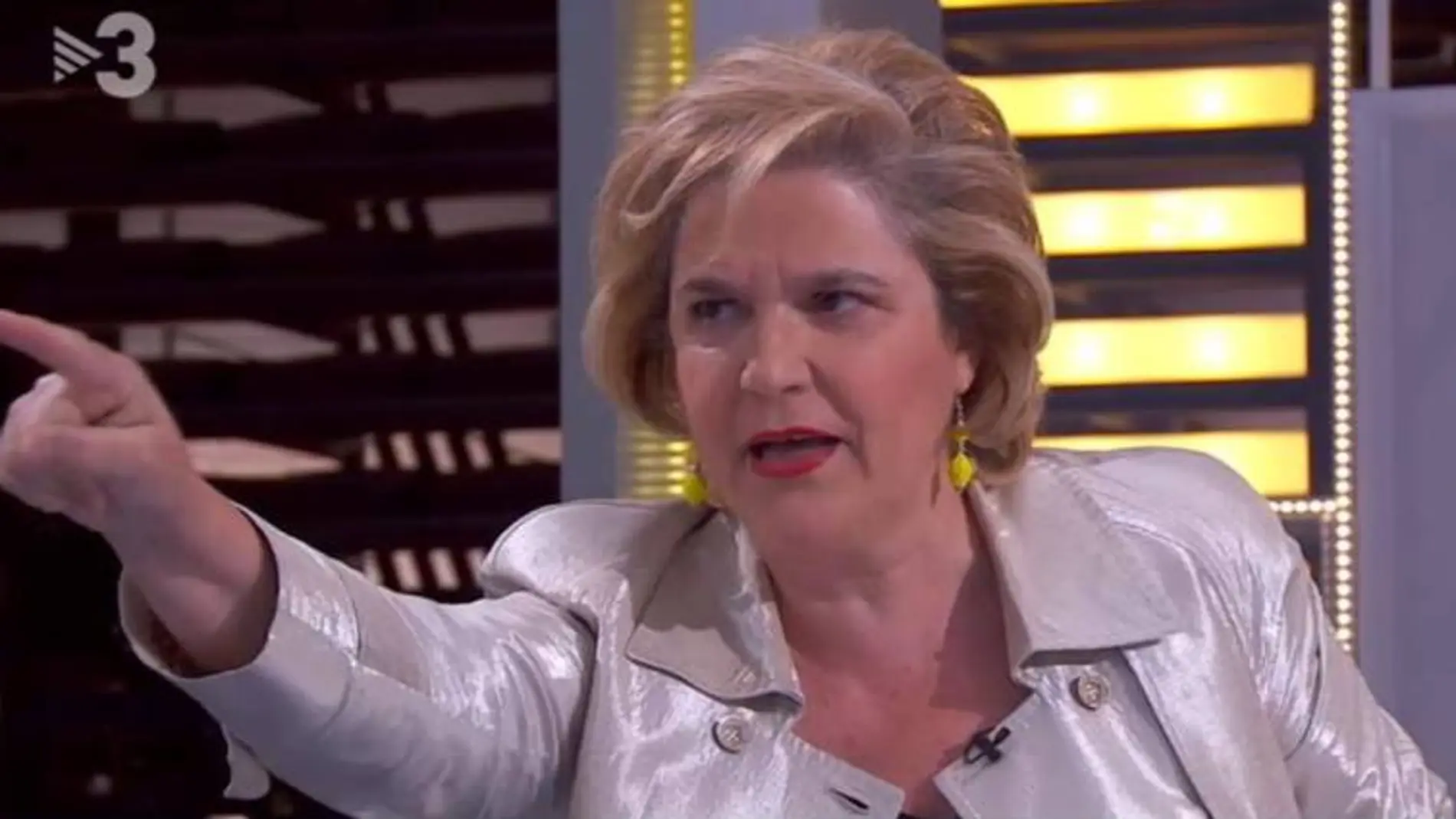Pilar Rahola durante una intervención como tertuliana en TV3 / Twitter
