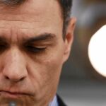 Pedro Sánchez, ayer, tras la reunión de la Ejecutiva Federal del PSOE