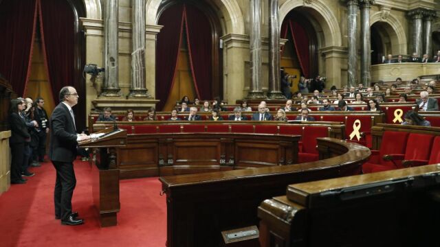 Jordi Turull, durante su discurso de investidura.