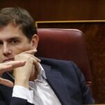 El presidente de Ciudadanos, Albert Rivera en el Pleno del Congreso/Foto: Efe