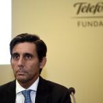 El presidente de Telefónica, José María Álvarez-Pallete, durante la inauguración del 30 Encuentro de Telecomunicaciones y Economía Digital, celebrado en el marco de la programación de los cursos de verano de la UIMP
