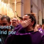 Así lloran los cofrades del Gran Poder y la Macarena de Madrid