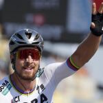 Peter Sagan celebra una victoria de etapa en el Tour