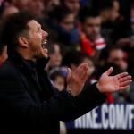 El entrenador del Atlético de Madrid, el argentino Diego Pablo Simeone