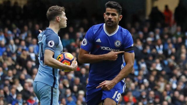 Diego Costa, autor de un gol y una asistencia, durante el partido