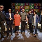 El portavoz de ERC en el Congreso, Juan Tardá (i), y el consejero de la Presidencia de la Generalitat, Jordi Turull (2i), junto a representantes del PNV y EH Bildu
