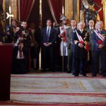 María Dolores de Cospedal durante su discurso en la celebración hoy de la Pascua Militar en el Palacio Real. EFE/Juanjo Martín ***POOL***