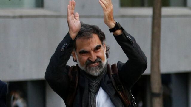 Jordi Cuixart, a su llegada a la Audiencia Nacional. Efe
