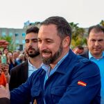 Santiago Abascal, durante un acto electoral