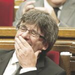 El presidente de la Generalitat, Carles Puigdemont, anunció el pasado miércoles que el lunes declararía la independencia de Cataluña