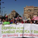 Imagen de una de las manifestaciones convocadas por la Plataforma por la Defensa de la Sanidad Pública y de Calidad de Jaén