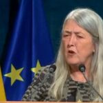Mary Beard durante su discurso