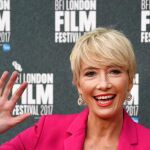 La actriz británica Emma Thompson en la presentación de la película "The Meyerowitz Stories"