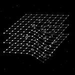 Impresión artística de un giro del espacio-tiempo en un cristal. Universidad de Oxford.