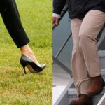 zapatos de tacón a la salida de la Casa Blanca y deportivas a su llegada a Texas