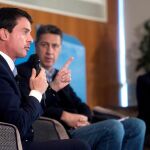 Manuel Valls, en el acto celebrado esta mañana, junto a García Albiol y Cospedal
