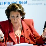 la ex alcaldesa de Valencia Rita Barbera, cuando presentó el programa electoral para las elecciones municipales del 22M