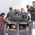 Miembros de las FARC camino de la asamblea de la narcoguerrilla el pasado septiembre