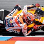 Marc Márquez durante los entrenamiento en Brno