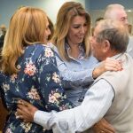 La presidenta de la Junta de Andalucía, Susana Díaz, participó ayer en un encuentro en Palos de la Frontera con la Comunidad de Regantes de la localidad / Foto: Efe