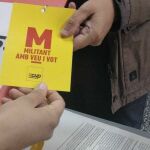 Asamblea de la CUP para votar su apoyo a la investidura de Torra. Twitter