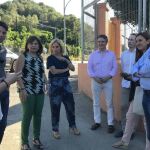 Bonig, junto a Betoret, Contelles y el presidente de la gestora de Valencia, Rubén Moreno durante la visita al Centro de Educación Especial Pla de la Mesquita de Xàtiva que está a la espera de un edificio de nueva construcción