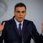 El presidente del Gobierno, Pedro Sánchez