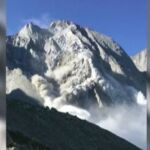 Momento de la avalancha.
