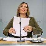 La portavoz de la Junta y consejera de Agricultura y Ganadería, Milagros Marcos, explica los acuerdos aprobados durante el Consejo de Gobierno