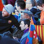 Messi se hizo fotos con aficionados en el entrenamiento a puertas abiertas de ayer