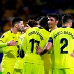 Los jugadores del Villarreal celebran su primer gol ante el Spartak de Moscú / Foto. Efe