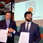 A la derecha, Gerard Esteva, presidente del Comité Olímpico Catalán