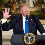 Donald Trump, durante la rueda de prensa en Tokio