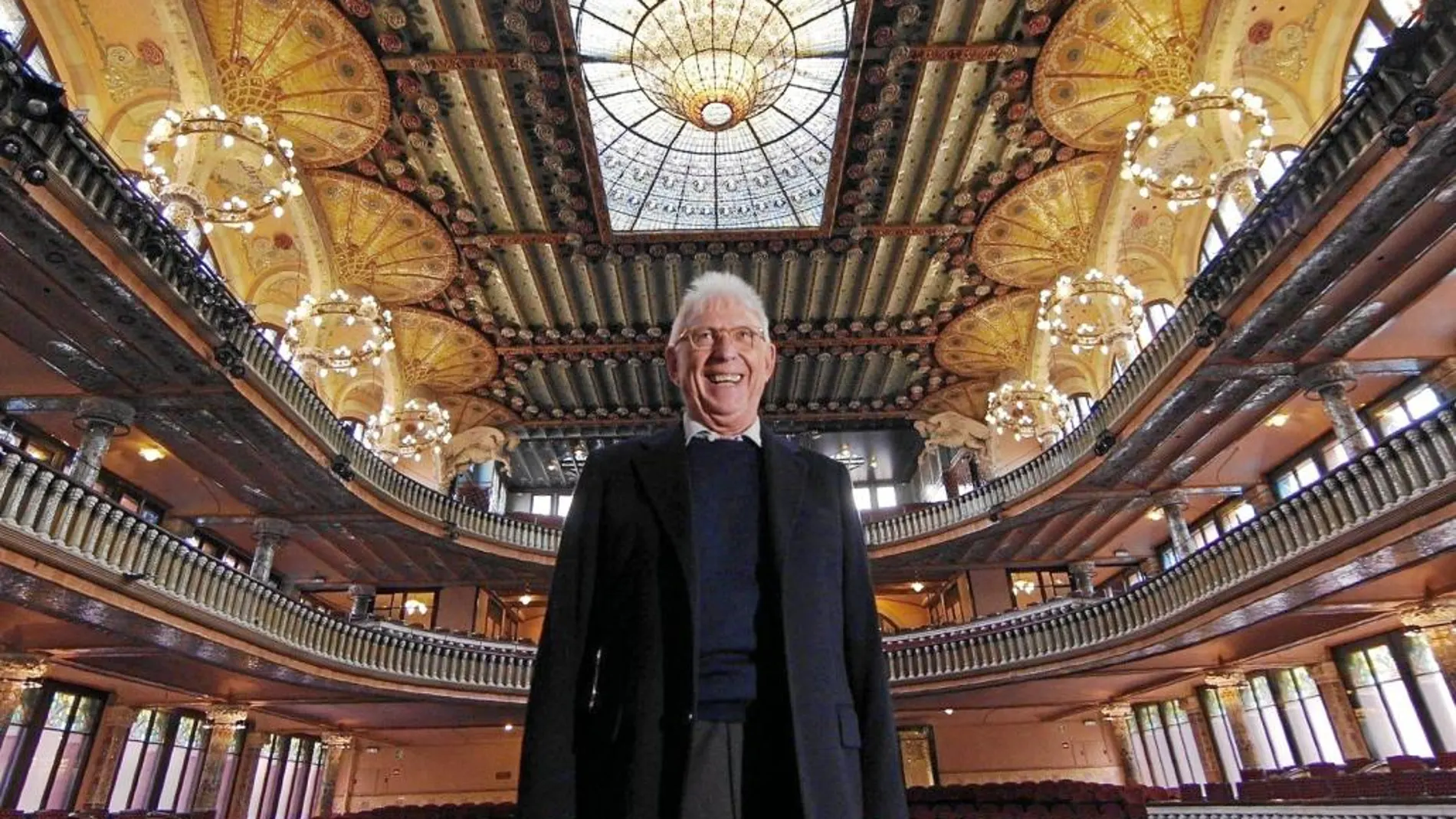 Raimon ayer en el Palau de la Música donde cerrará su medio siglo de carrera